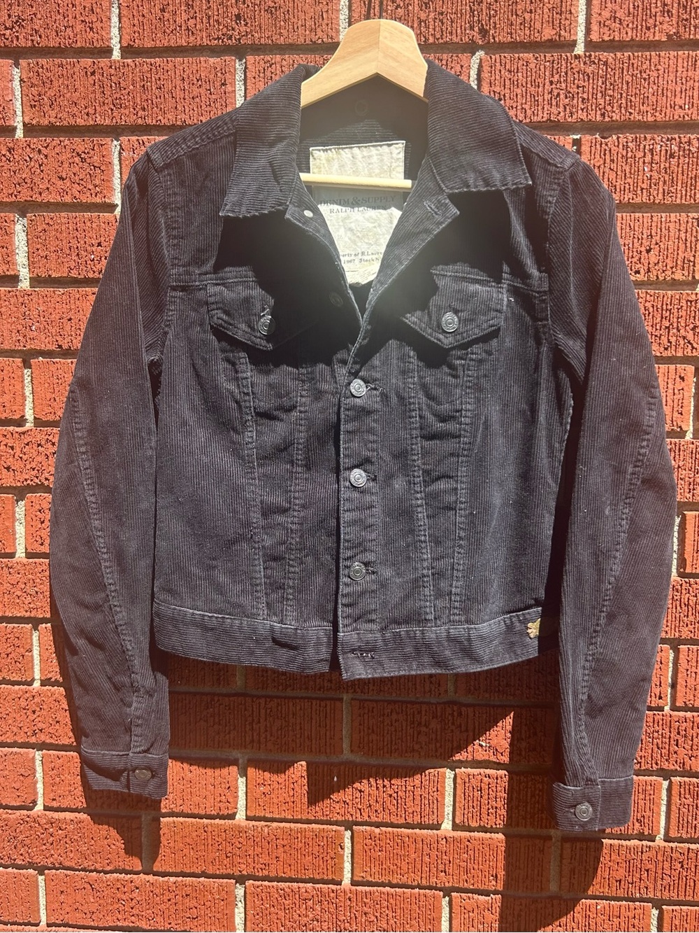 Denim & Supply Ralph Lauren Black Corduroy Jacket – XS